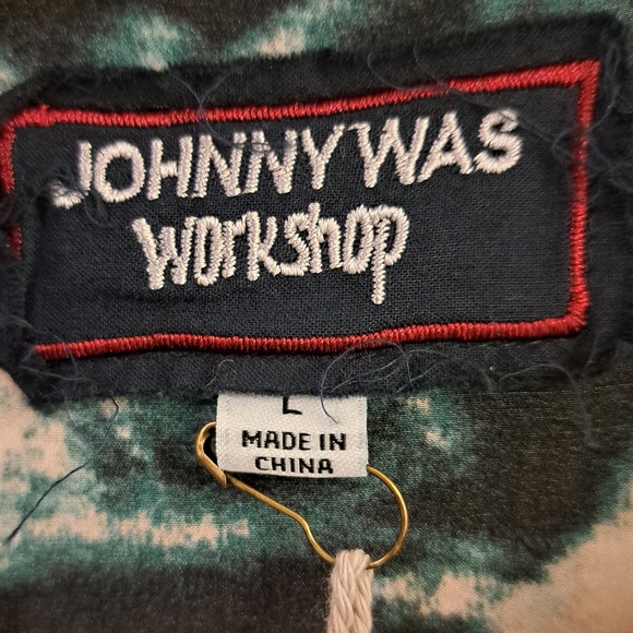 Johnny Was Twilight Shadow Ruffled Peasant Top Size Large - Picture 9 of 9